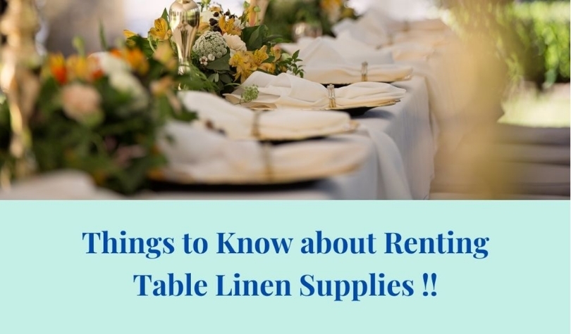 Things to know when Renting Tablecloth for Wedding!!